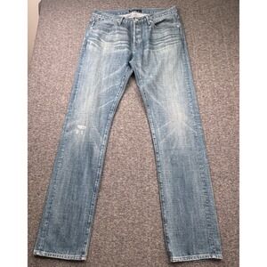 3x1 M3 Selvedge Denim Men's Sz 34x34 Jeans Straight Button Fly USA Made